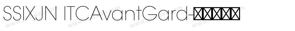 SSIXJN ITCAvantGard字体转换